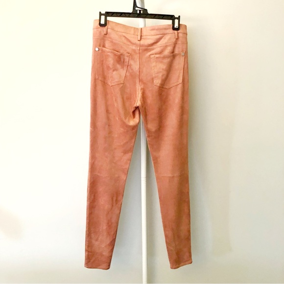 RUDSAK Dusty Rose Suede Texture Minimalist Skinny Pencil Trousers Pants. Medium. - Picture 4 of 13